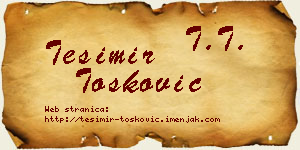 Tešimir Tošković vizit kartica
